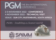 2022 PGM (Platinum) Conference , SAIMM