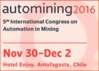Automining 2016 - 5th International Congress on Automation in Mining